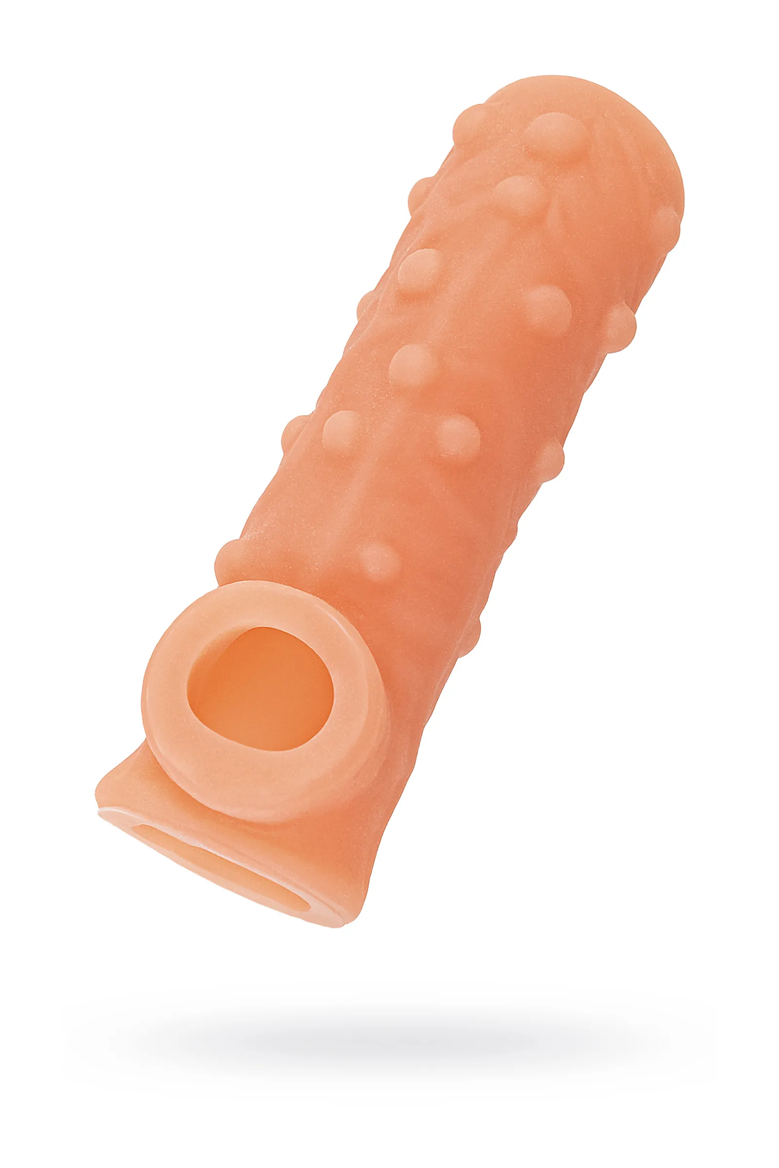 Насадка KOKOS реалистичная с дополнительной стимуляцией, TPE, телесная, 12 см