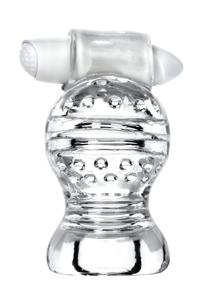 Мастурбатор нереалистичный TOYFA Lingam  Shakti, прозрачный, 9 см