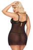 Ночная сорочка и стринги SoftLine Collection Cornelia, черный, XL